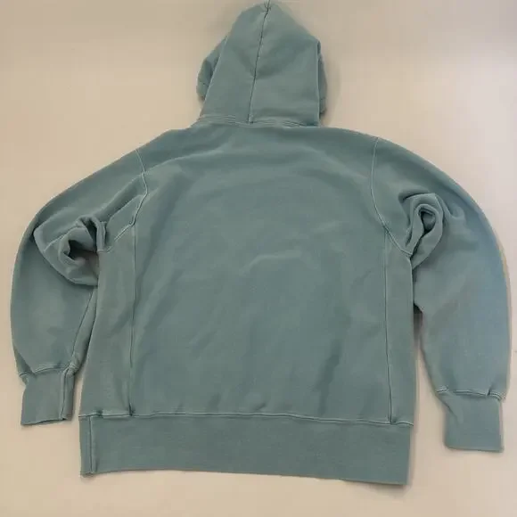 Champion Reverse Weave Light Blue Hoodie Large Hooded Sweatshirt Logo Y2K 90s - Picture 8 of 12